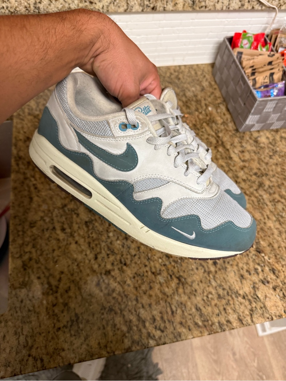 Nike Air Max 1 Patta Noise Aqua DH1348-004 Men's Size 10.5 Used